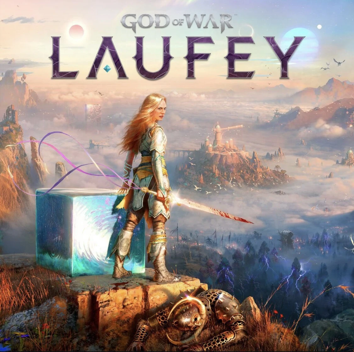 God of War Laufey key art showing Faye, warrior of the Jötnar, in the afterlife of the gods